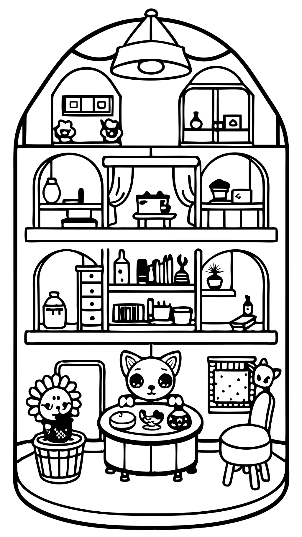 gabby dollhouse coloring pages